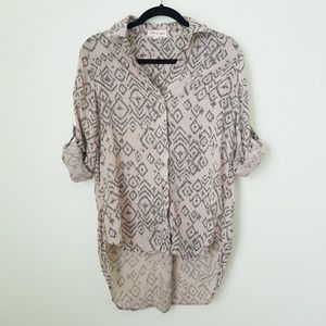 Anthropologie Cloth & Stone  Button Down Top sz S.